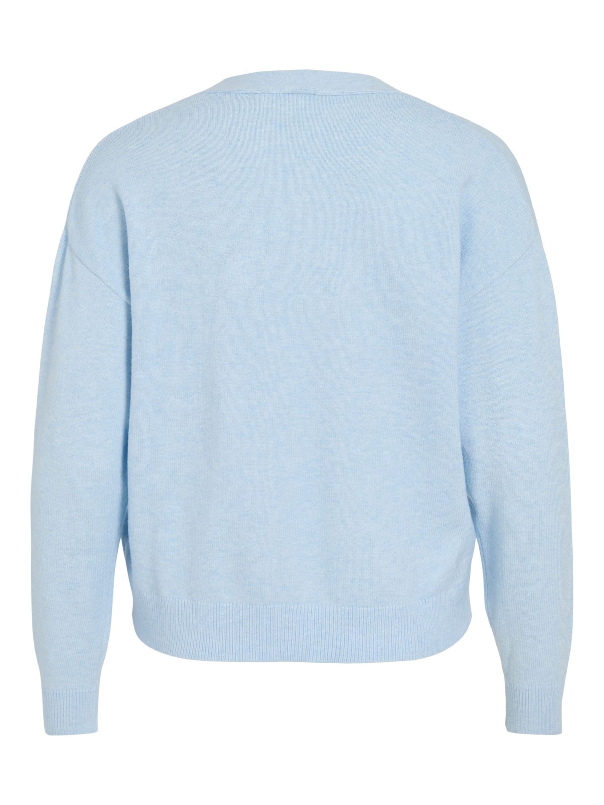 VILA Gebreid vest 'VIRIL' in Blauw