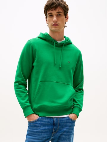 TOMMY HILFIGER Mikina 'ESSENTIAL' – zelená: přední strana