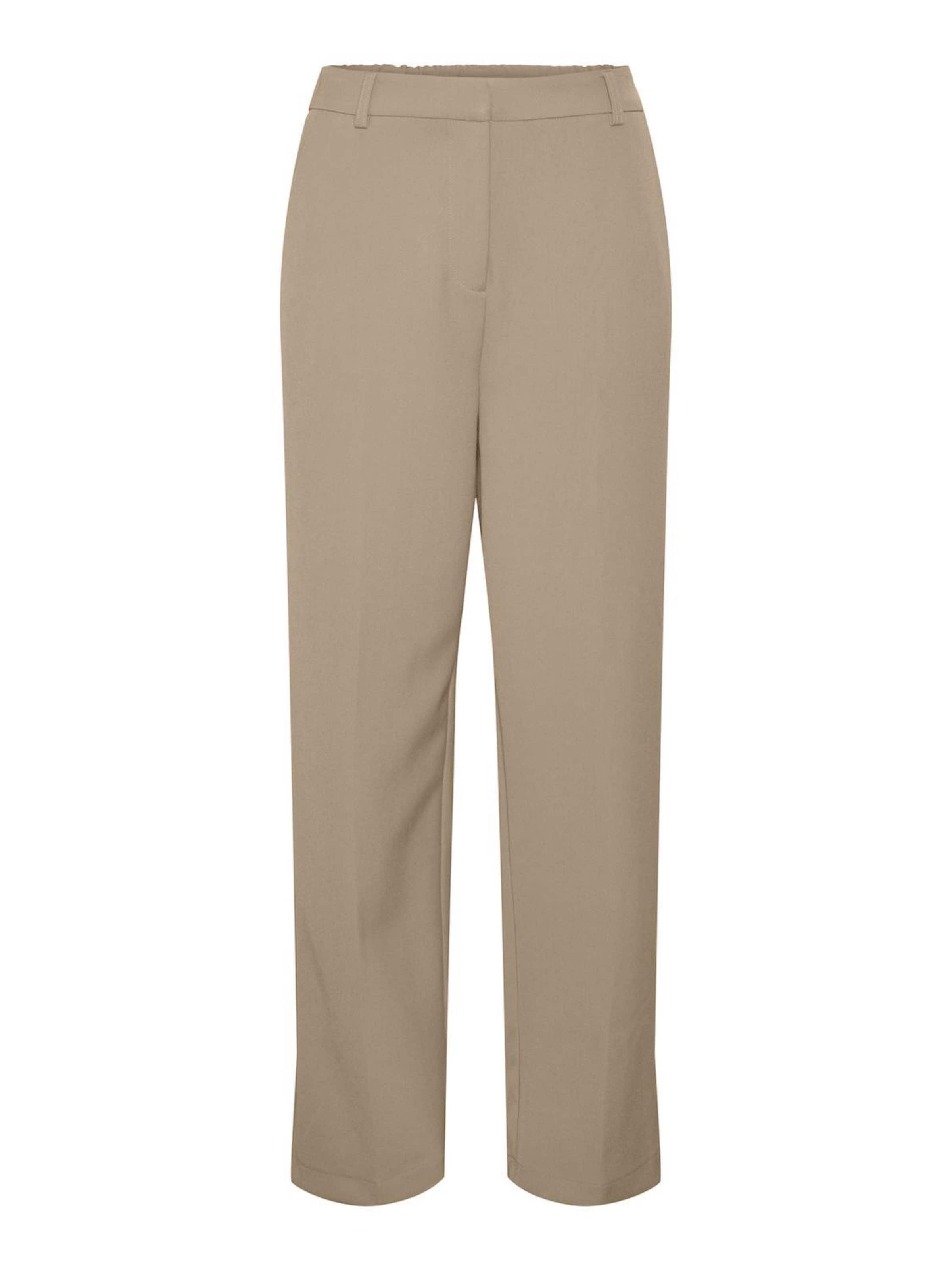 YAS Плиссированные брюки 'Likka' в Бежевый: спереди