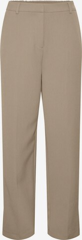 Y.A.S Wide leg Pleated Pants 'Likka' in Beige: front