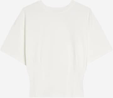 Bershka Tričko 'Efecto Corse' – bílá: přední strana