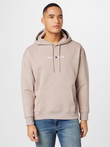 Tommy Jeans - Sweatshirt em bege: frente