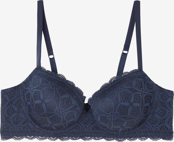 INTIMISSIMI Balconette Bra in Blue: front