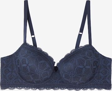 INTIMISSIMI Balconette Bra in Blue: front