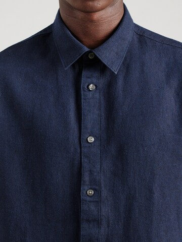 SELECTED Regular fit Button Up Shirt 'SLHLEROY' in Blue