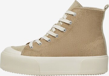 Pull&Bear High-Top Sneakers in Beige