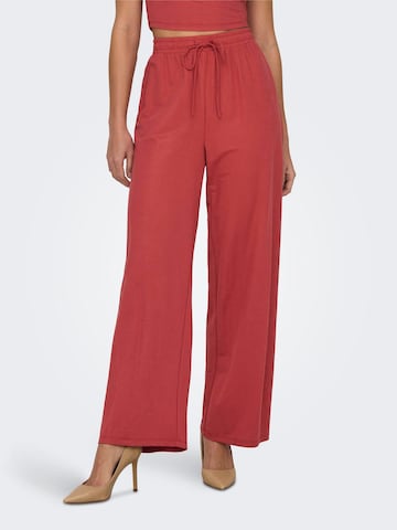 ONLY Zvonové kalhoty Kalhoty 'JANY' – červená: přední strana
