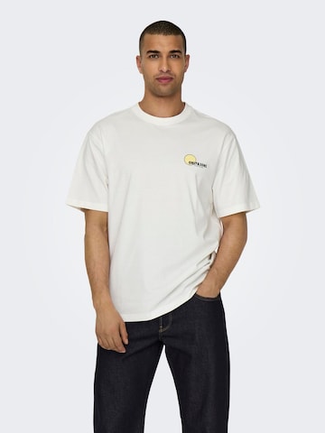 Only & Sons T-shirt 'KOLE' i vit