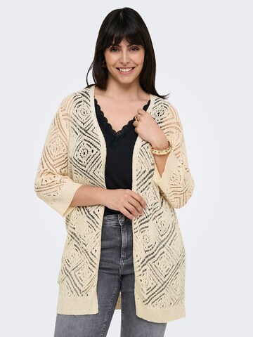 Cardigan 'CARWisty' ONLY Carmakoma en beige