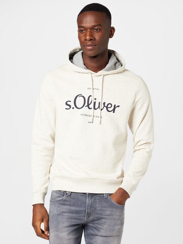 Sweat-shirt s.Oliver en beige : devant