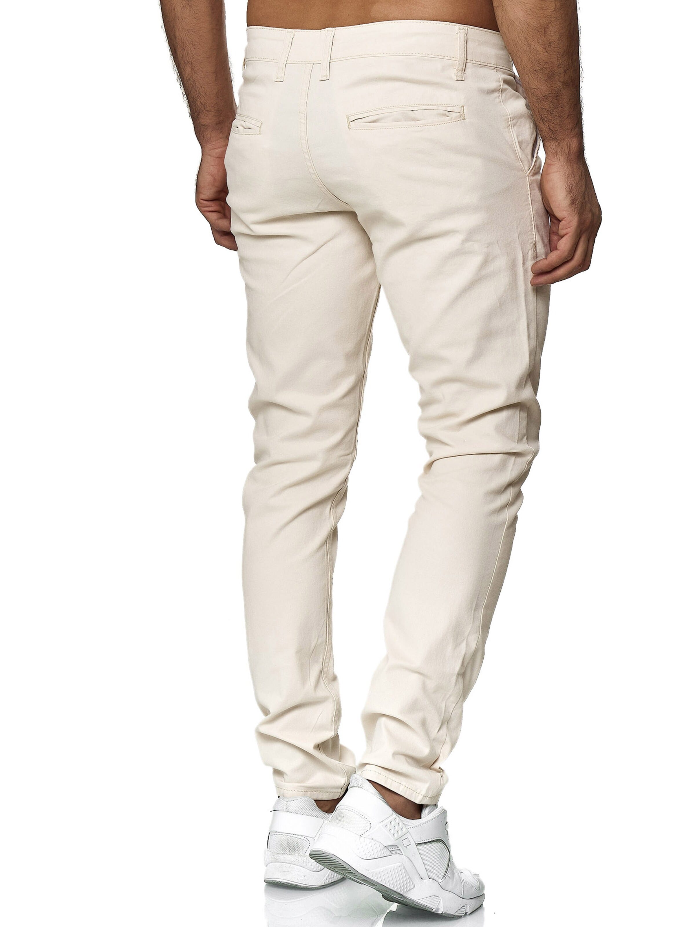 Coupe slim Pantalon chino '19530' Tazzio en beige