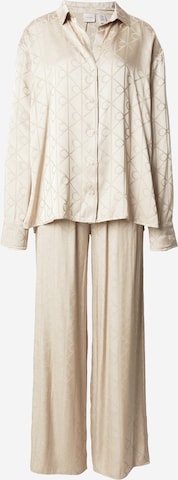 Calvin Klein Pyjama värissä beige: etupuoli