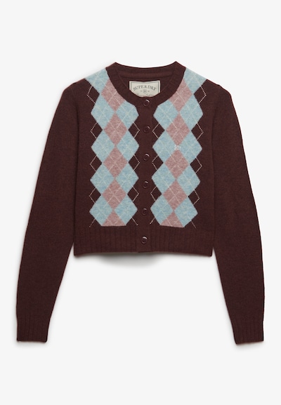 Superdry & Co Cardigan en M en bleu clair / aubergine / rose / blanc, Vue avec produit