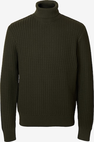 SELECTED Pulóver 'SLHTOM' - zöld: elől