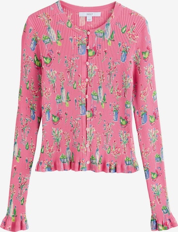 Next Neuletakki värissä vaaleanpunainen: etupuoli