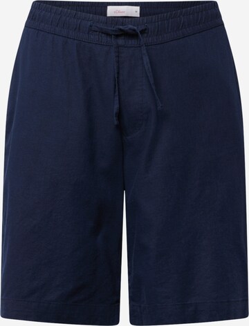 s.Oliver Trousers in Blue: front