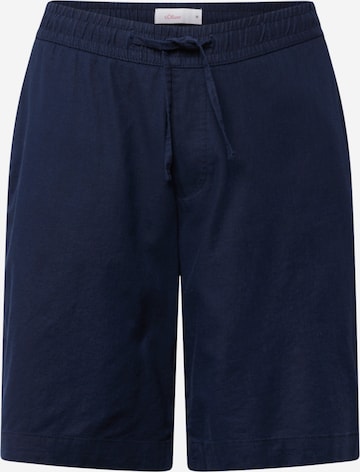 s.Oliver Regular Trousers in Blue: front