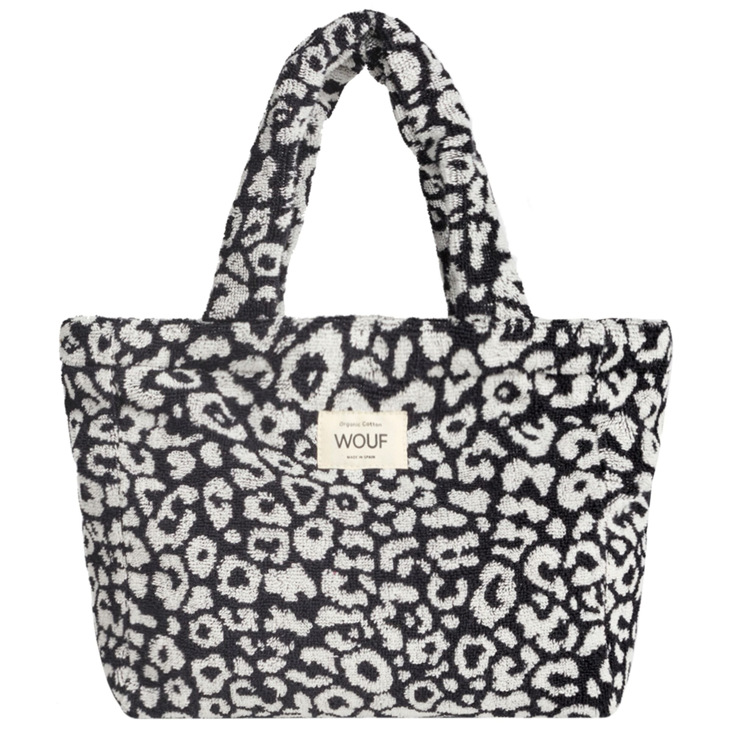 Wouf Handtas 'Terry Towel' in Zwart: voorkant