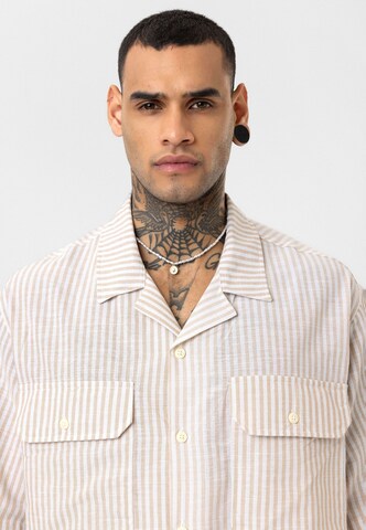 Dandalo Comfort fit Button Up Shirt 'Rik' in Beige