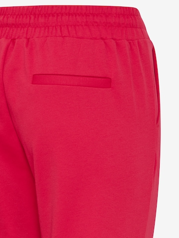 ICHI Slim fit Pleat-Front Pants 'KATE' in Pink