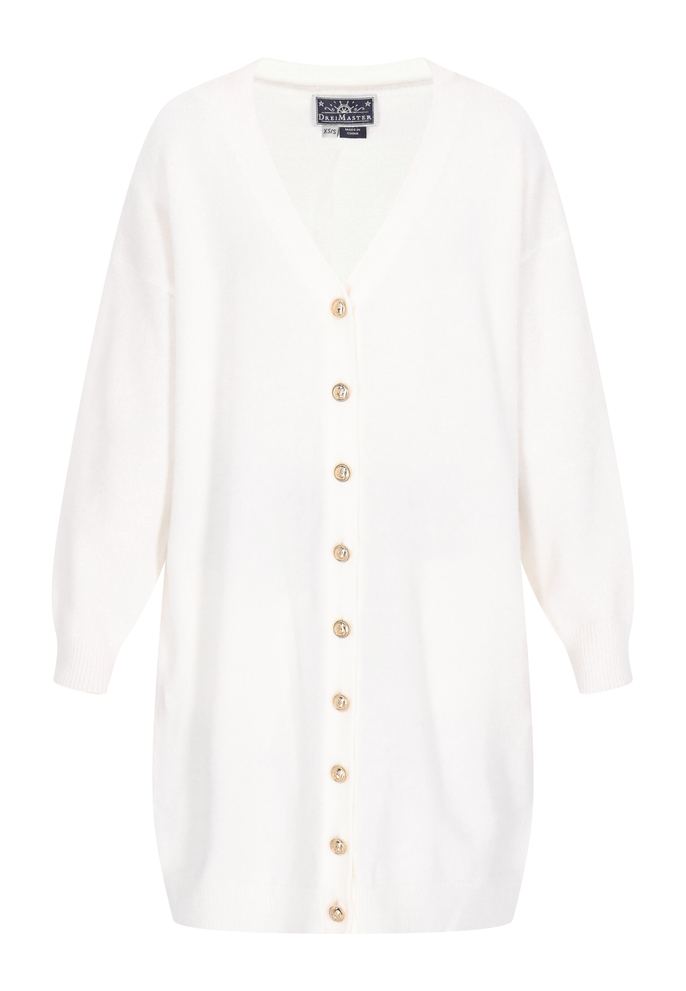 DreiMaster Maritim - Casaco de malha em branco: frente