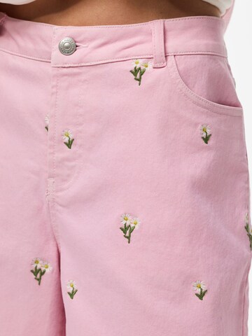 PIECES Regular Jeans PCFlora' in Pink