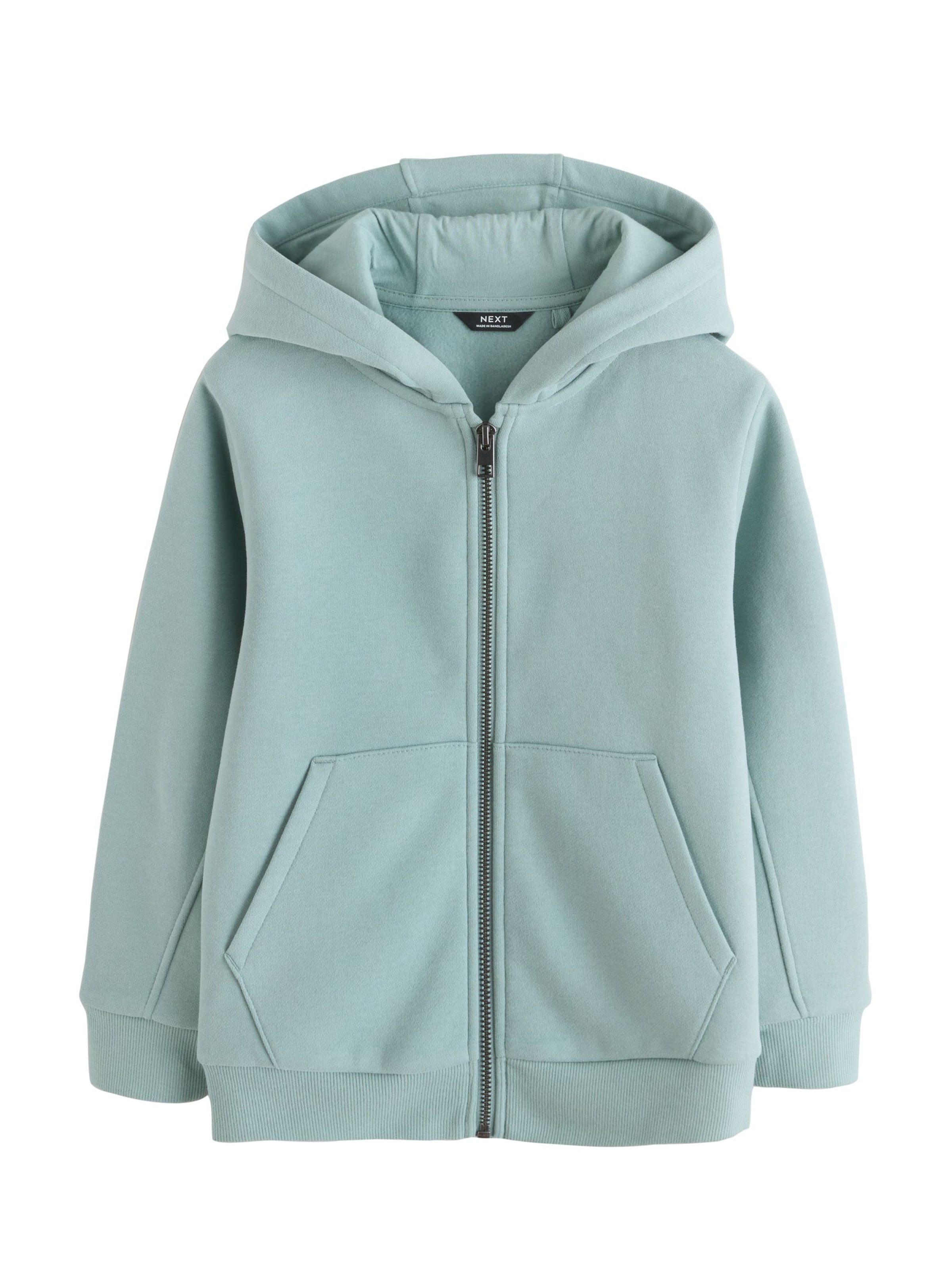 Next - Sudadera con cremallera en verde: frente