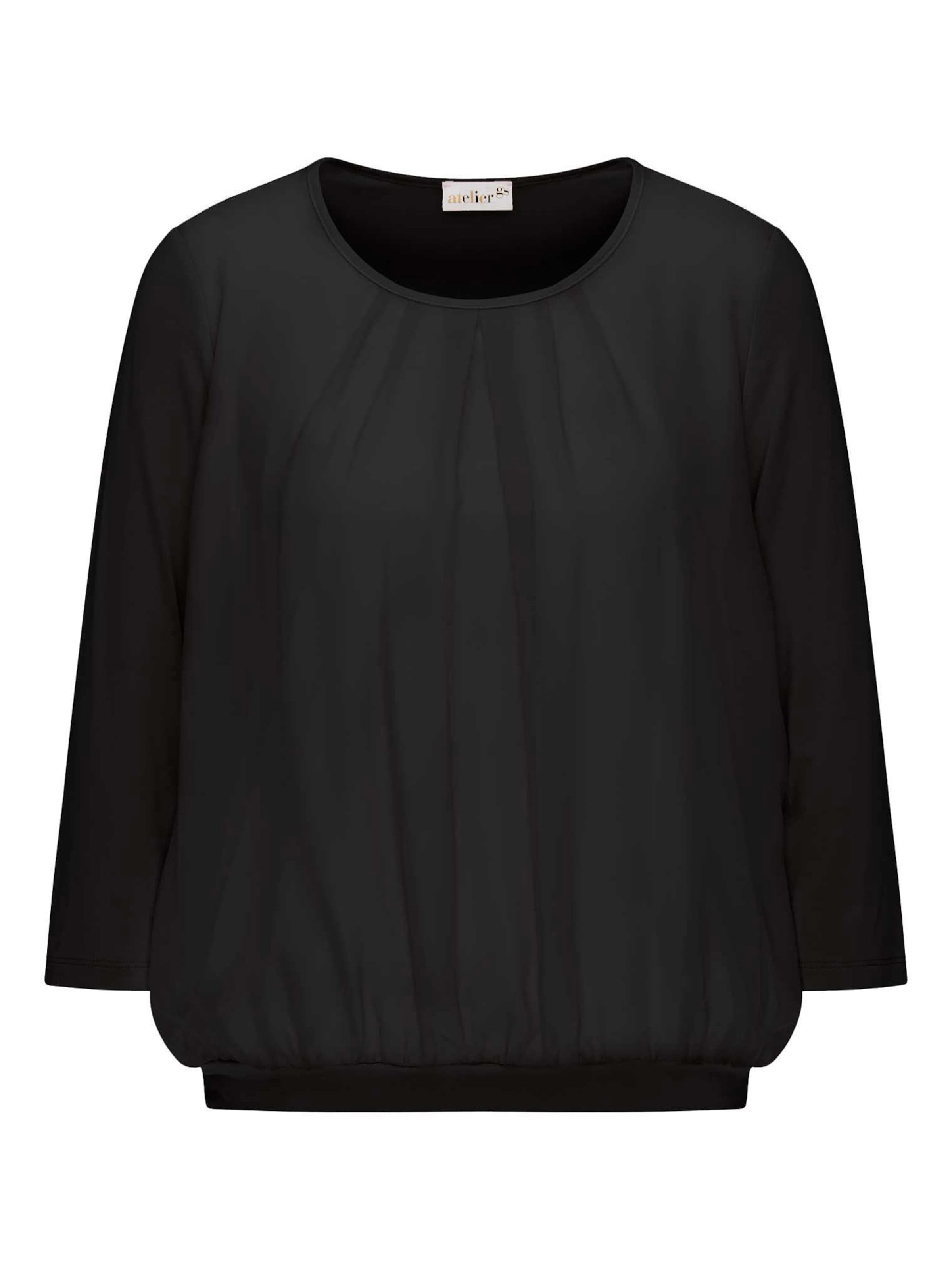 Goldner Bluse in Schwarz: Vorderseite