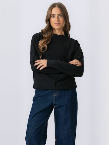 TEESHOPPEN Sweater ' Crewneck ' in Schwarz: Vorderseite