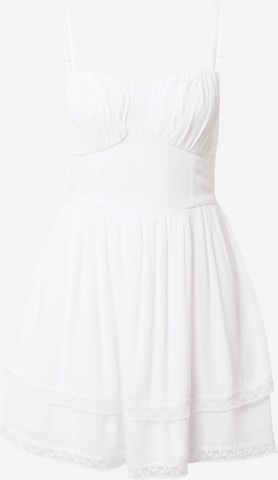 HOLLISTER Φόρεμα σε λευκό: μπροστά