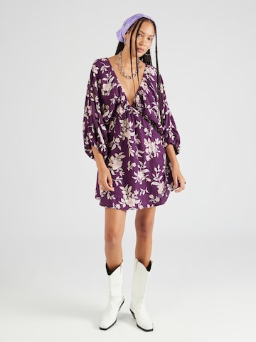 Free People Jurk in Lila: voorkant