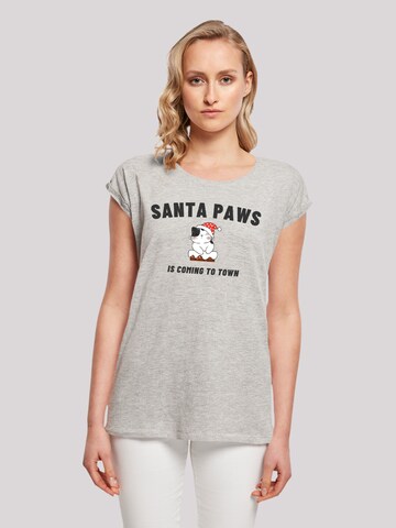 T-shirt 'Christmas' F4NT4STIC en gris : devant