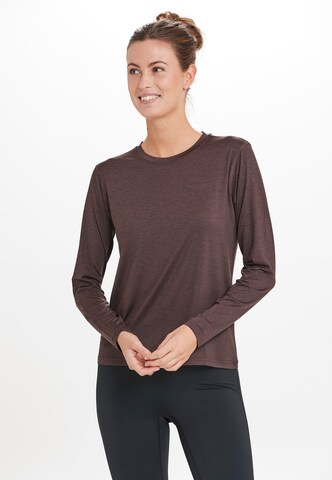 ENDURANCE Performance Shirt 'Maje' in Brown: front