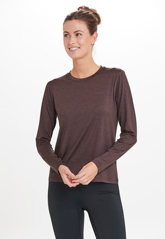 ENDURANCE Performance shirt 'Maje' in Brown: front