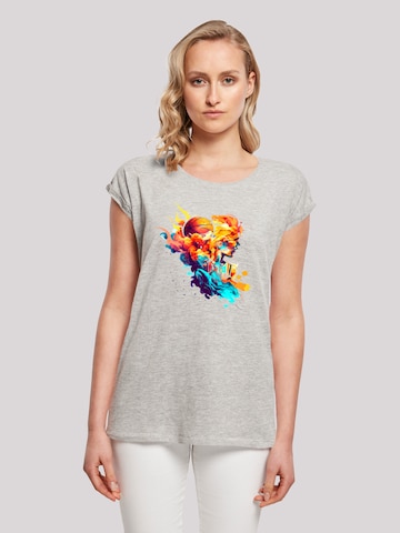 F4NT4STIC Shirt 'Basketball Sports Collection - Abstract player' in Grau: Vorderseite