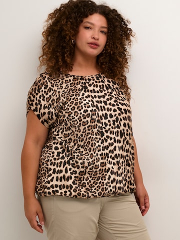 KAFFE CURVE Bluse 'Stanley' in Beige: Vorderseite