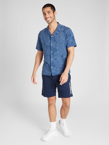 JACK & JONES Regularny krój Koszula 'NAEL' w kolorze niebieski