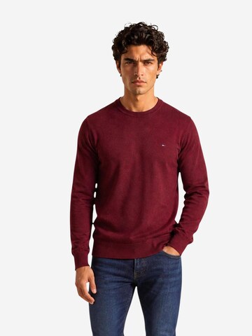 TOMMY HILFIGER Tricot 'PIMA ORG CTN CASHMERE MW0MW28046' in Rood