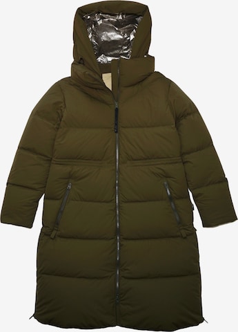 Manteau fonctionnel Woolrich en vert : devant