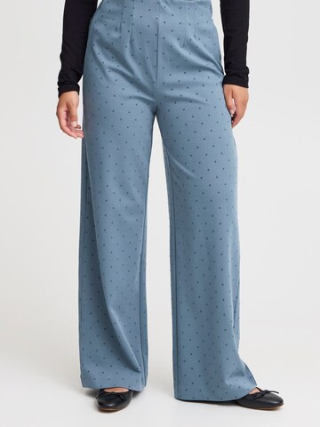 ICHI - Pierna ancha Pantalón 'KATE' en azul: frente