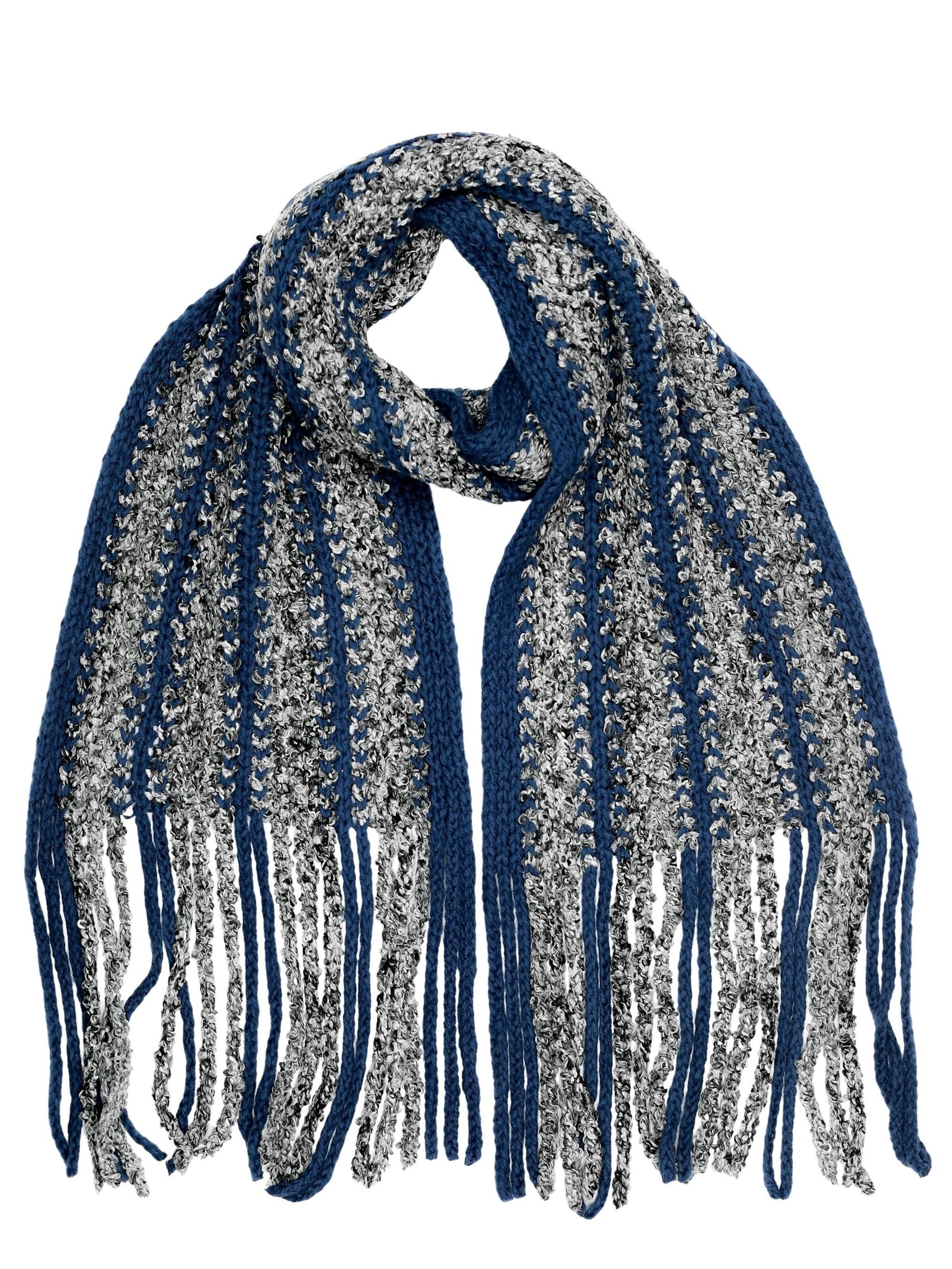 COLLEZIONE ALESSANDRO Scarf 'Grobstrick' in Blue: front