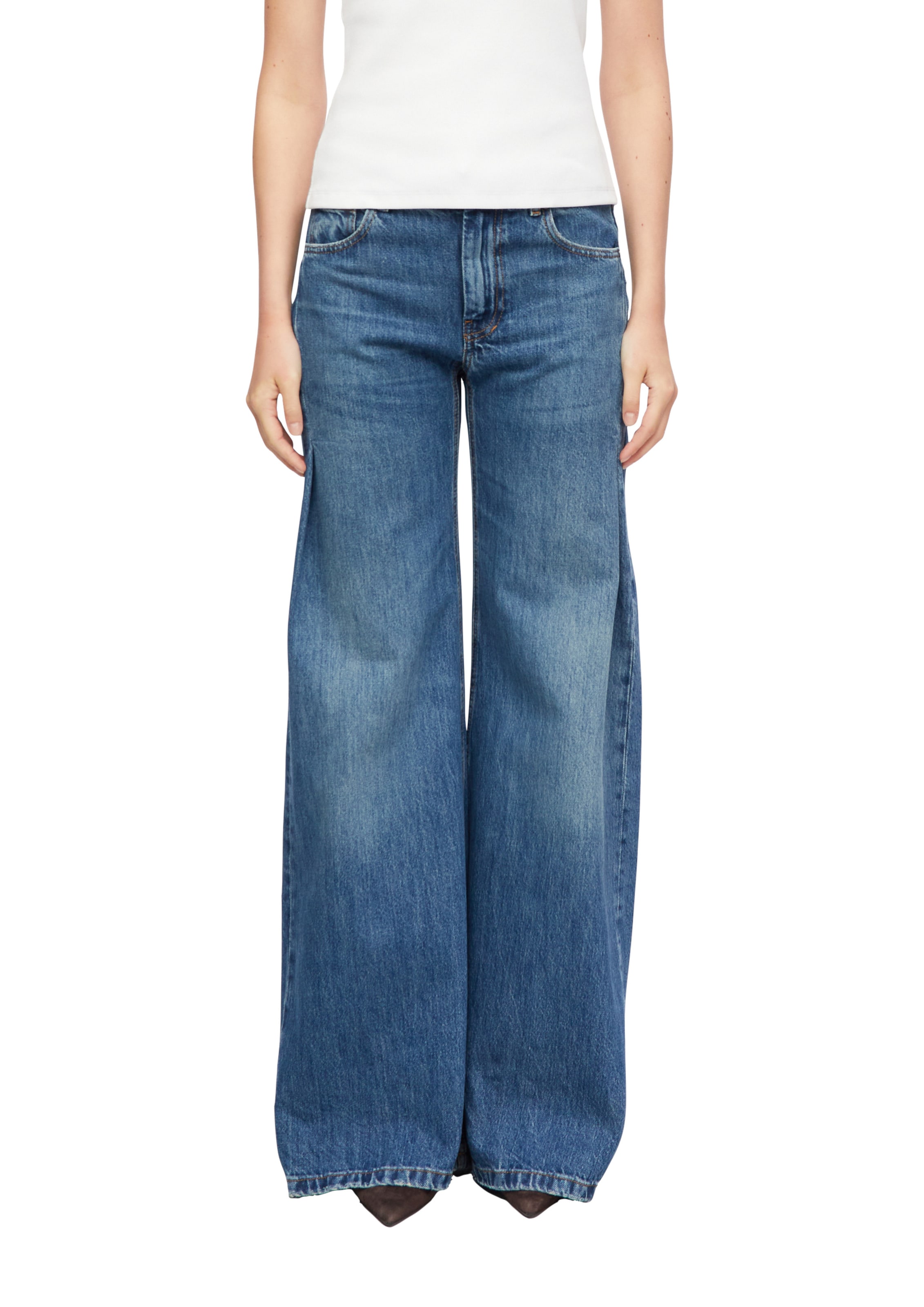 COMMA Wide Leg Jeans in Blau: Vorderseite