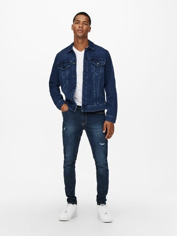 Only & Sons Tussenjas in Blauw