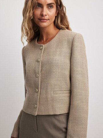 NA-KD Between-Season Jacket in Beige: front