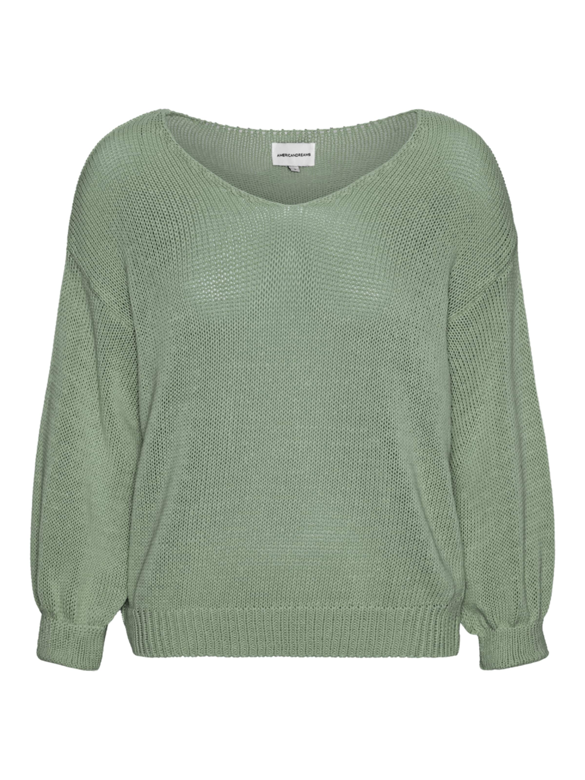 Pull-over oversize 'Milana Cotton' americandreams en vert : devant
