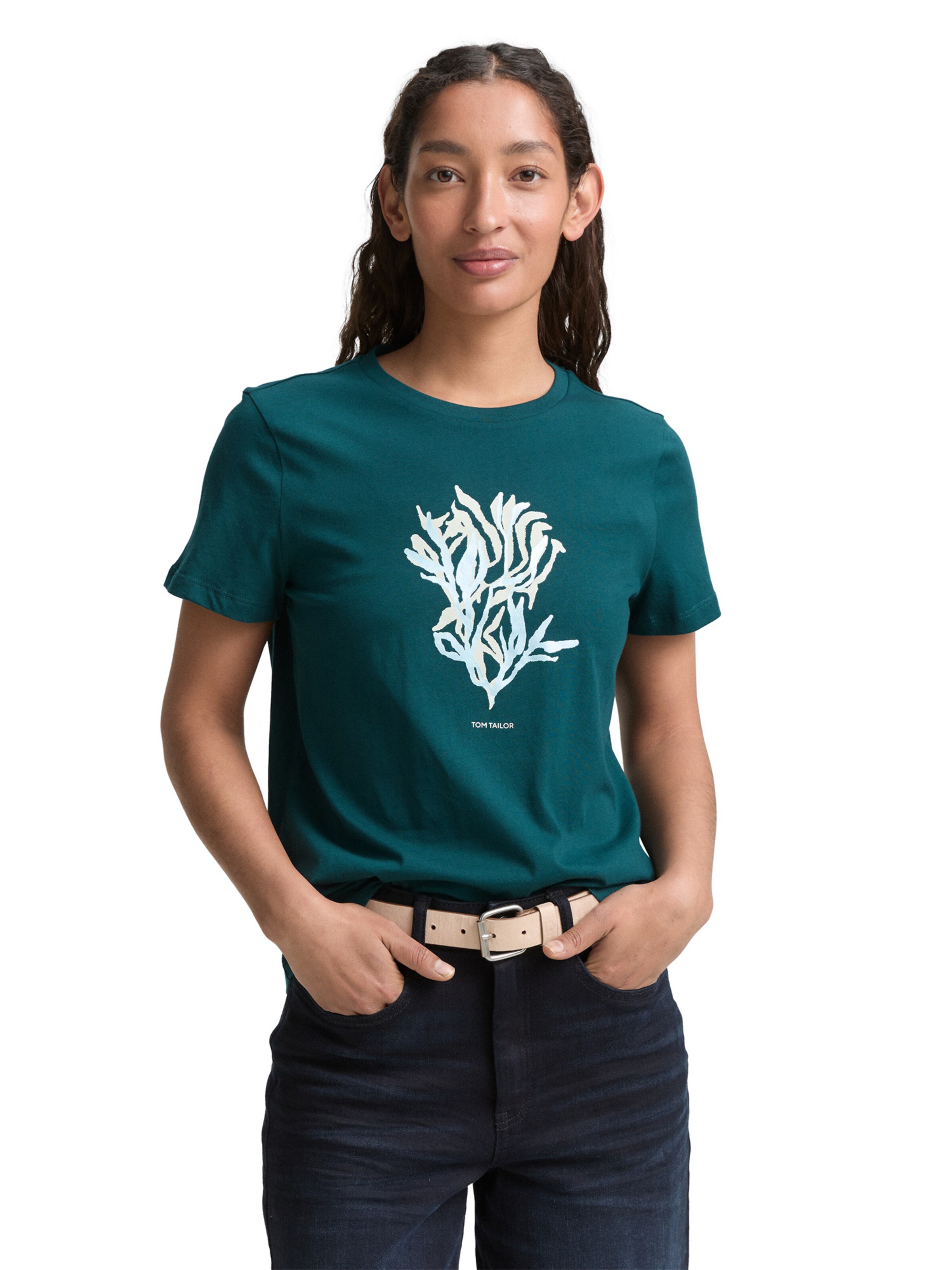 TOM TAILOR Póló - zöld: elől