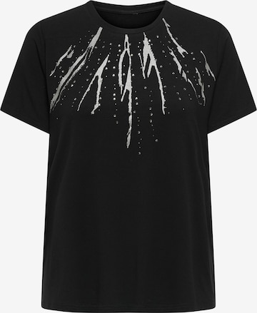 juoda ONLY Carmakoma Marškinėliai: priekis