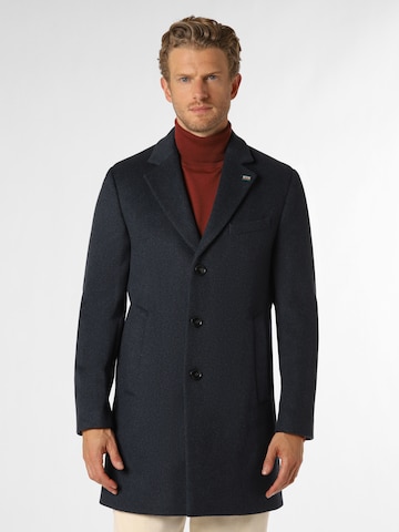 Manteau d’hiver 'Christopher' Finshley & Harding London en bleu : devant