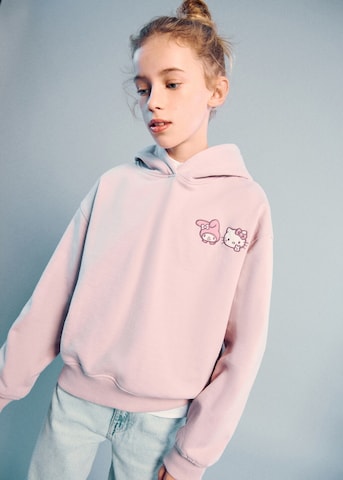 MANGO KIDS Sweatshirt 'Hkpeace' in Pink