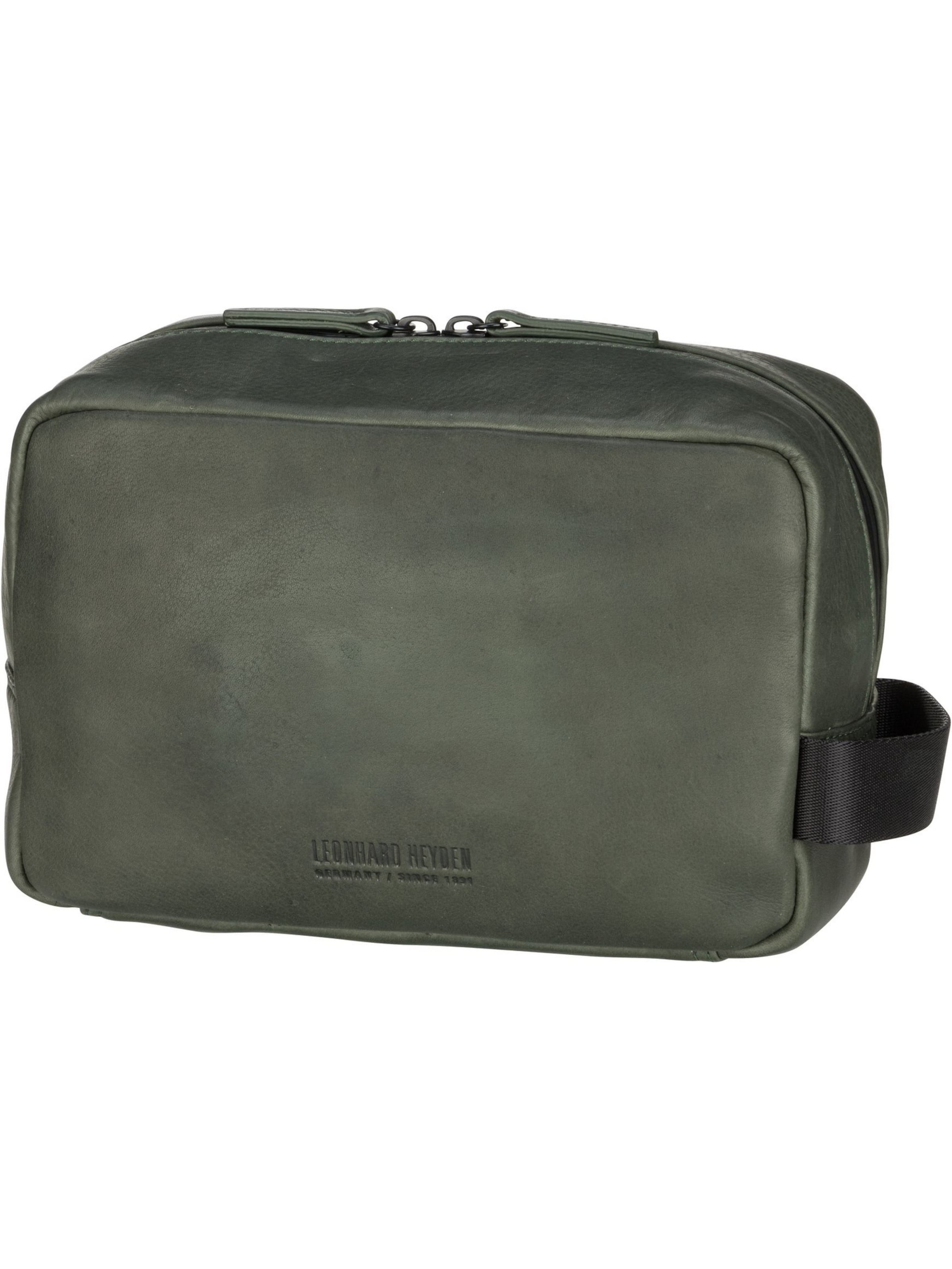 LEONHARD HEYDEN Toiletry bag 'Den Haag' in Green: front